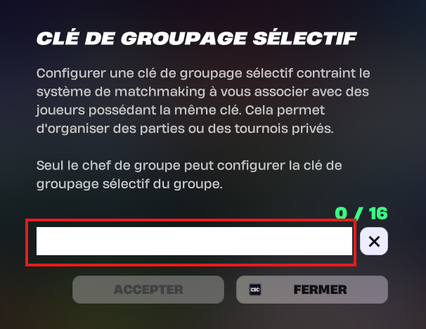 Saisie code