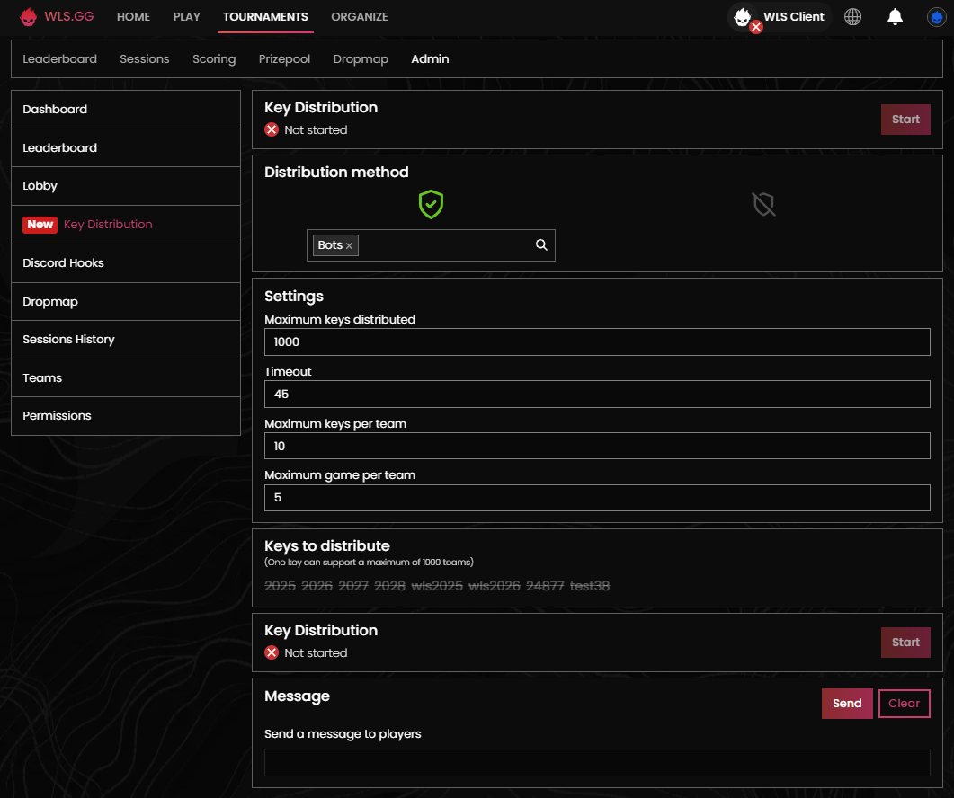Distribute admin code